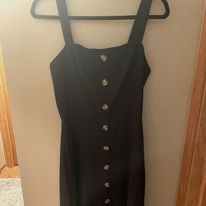 Black knee-length dress